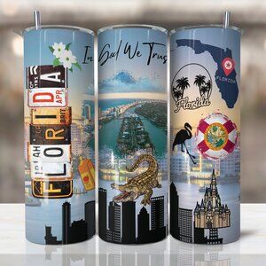 Florida State Tumbler, Sunshine State Tumbler, Florida Vacation Tumbler